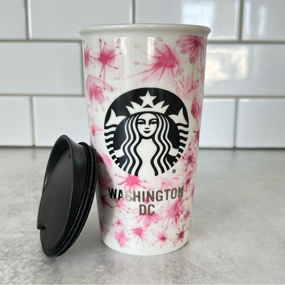 🆕 Starbucks Cherry Blossom Washington, D.C. Double Wall Traveler, 12 fl oz
